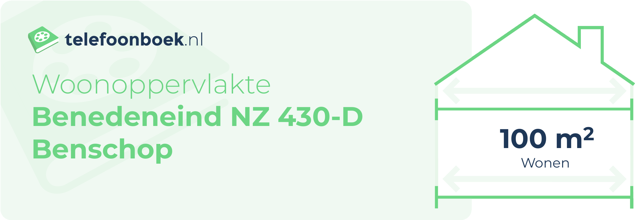 Woonoppervlakte Benedeneind NZ 430-D Benschop