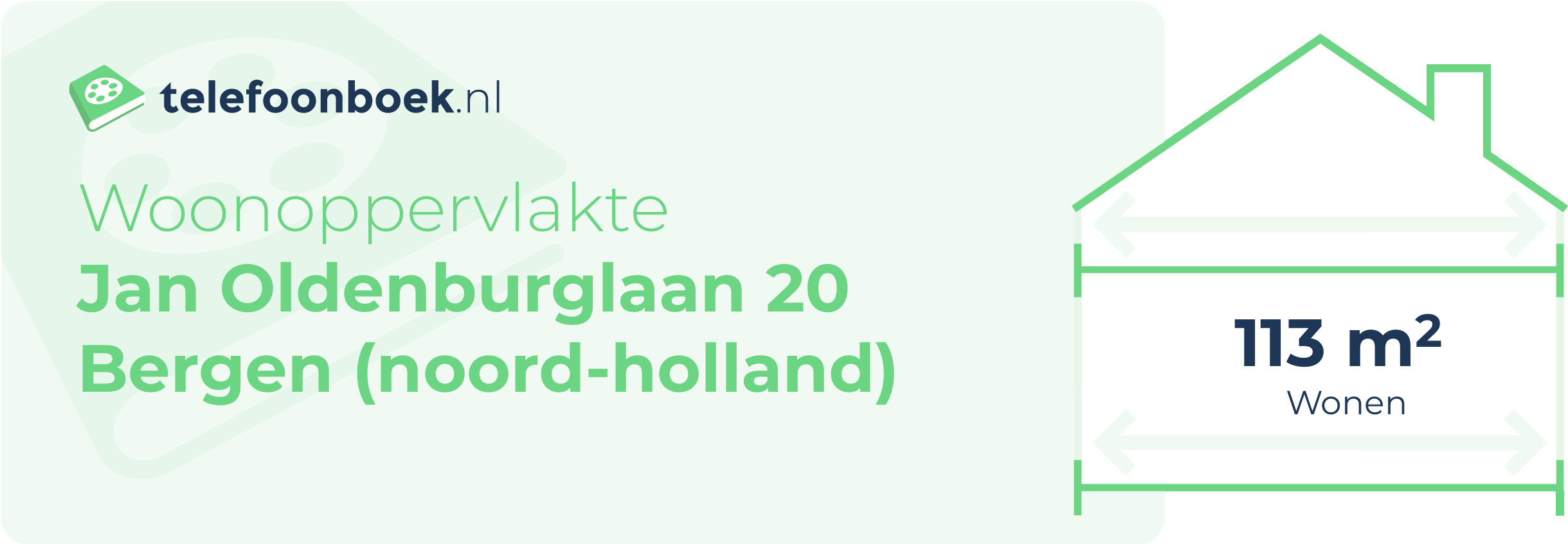 Woonoppervlakte Jan Oldenburglaan 20 Bergen (Noord-Holland)