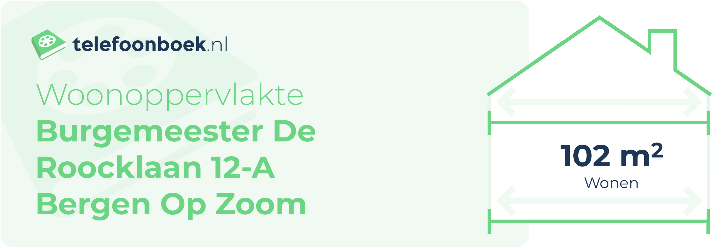 Woonoppervlakte Burgemeester De Roocklaan 12-A Bergen Op Zoom