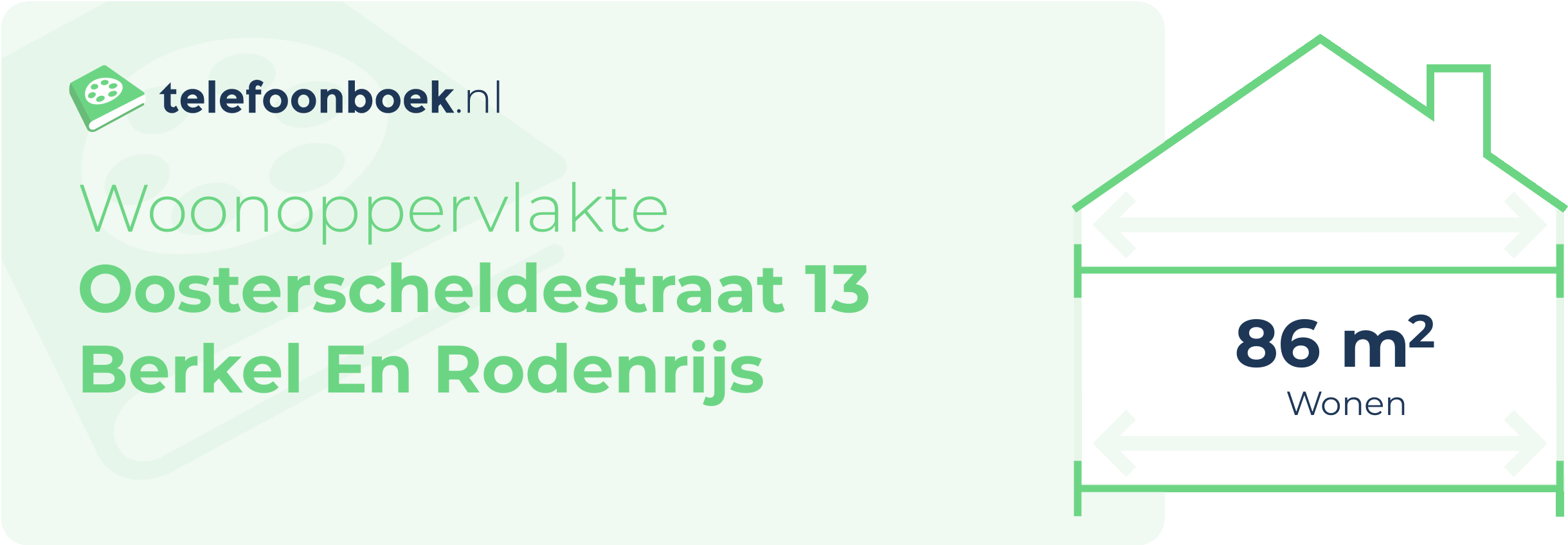 Woonoppervlakte Oosterscheldestraat 13 Berkel En Rodenrijs