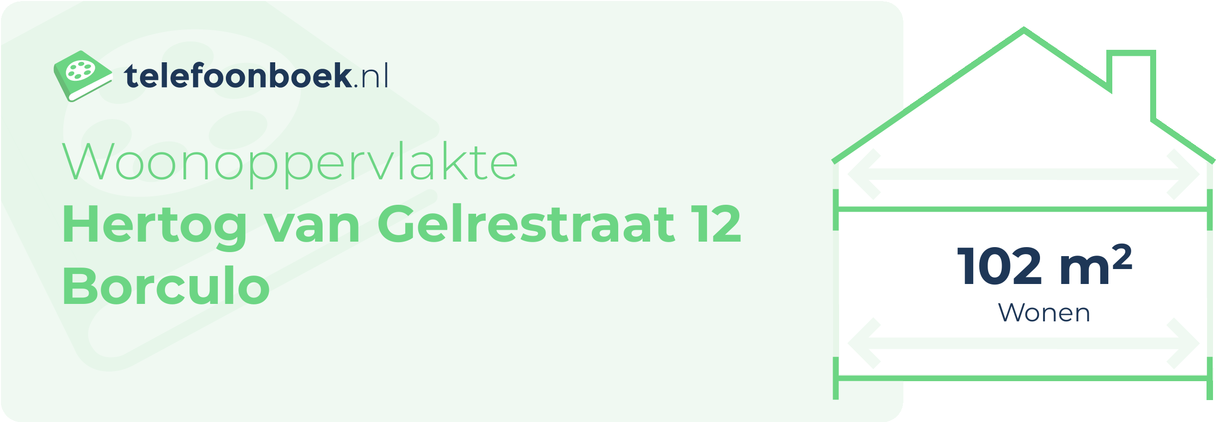 Woonoppervlakte Hertog Van Gelrestraat 12 Borculo