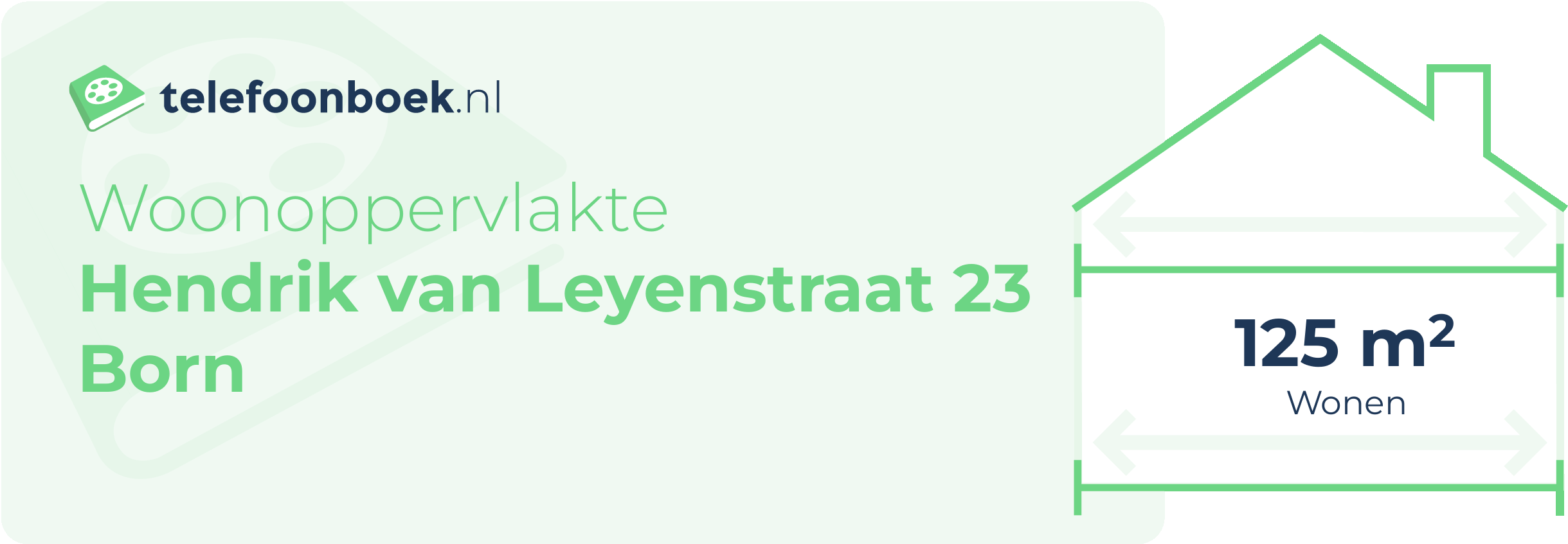 Woonoppervlakte Hendrik Van Leyenstraat 23 Born