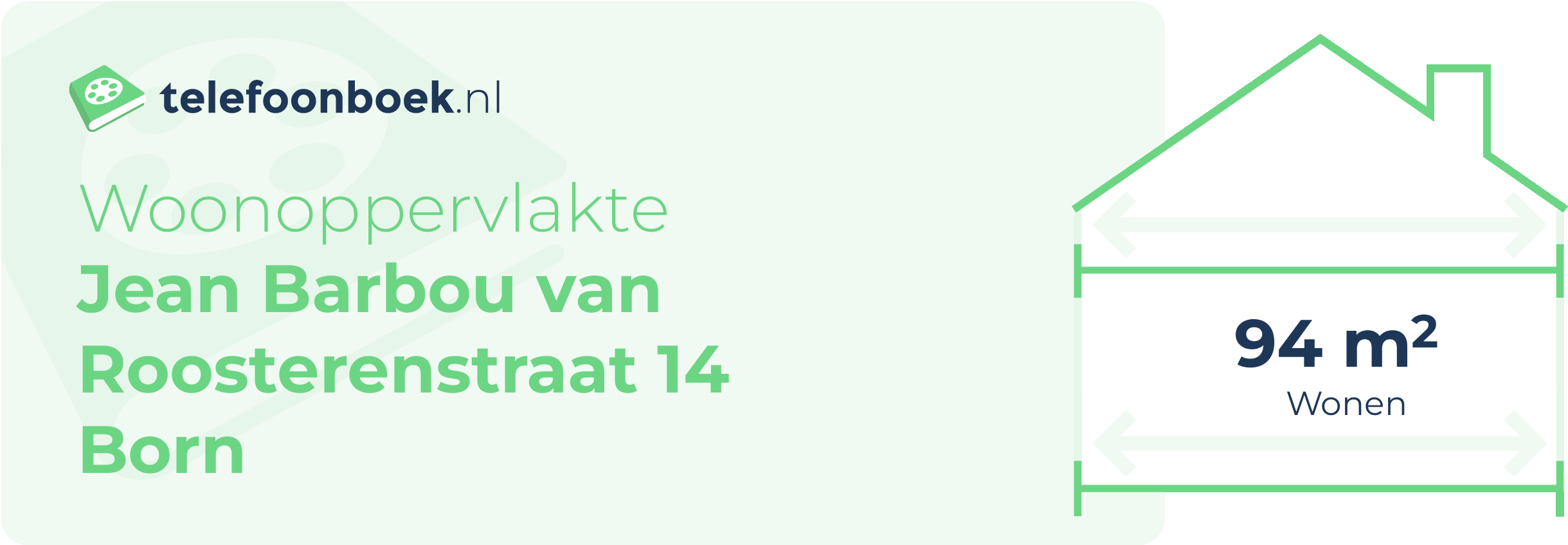 Woonoppervlakte Jean Barbou Van Roosterenstraat 14 Born