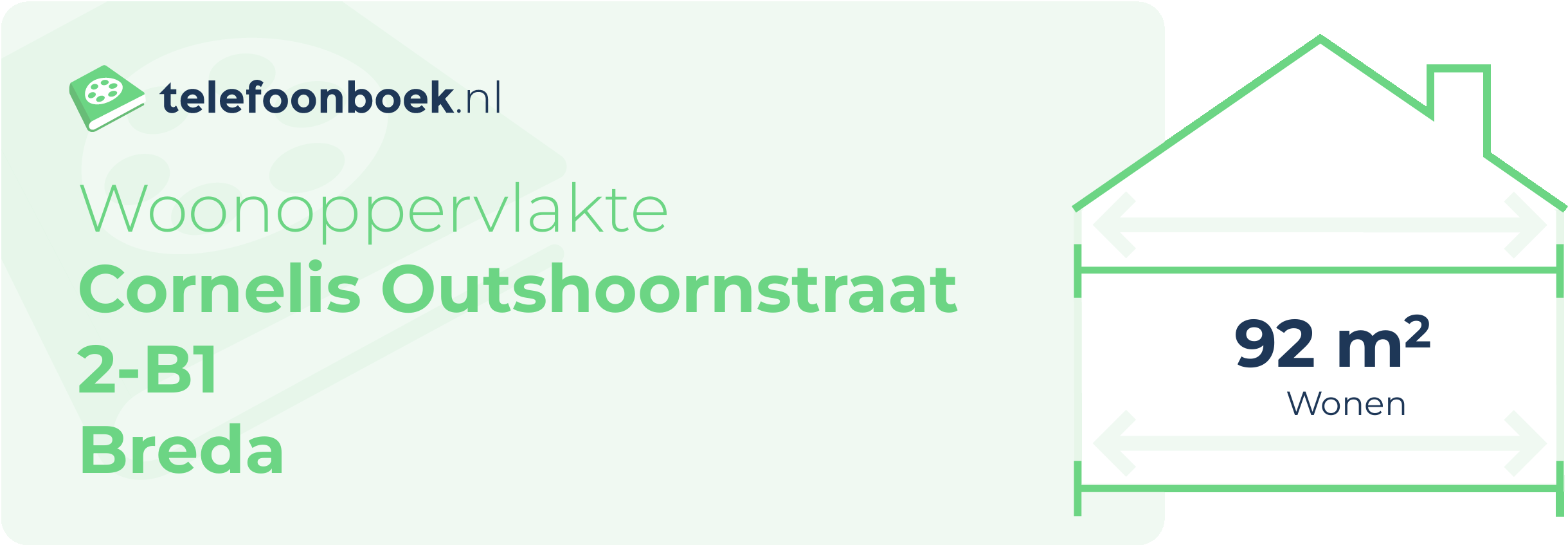 Woonoppervlakte Cornelis Outshoornstraat 2-B1 Breda