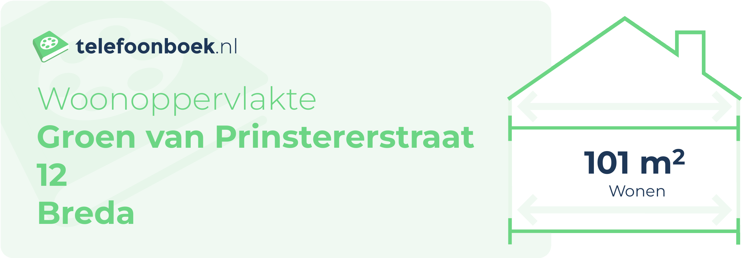 Woonoppervlakte Groen Van Prinstererstraat 12 Breda