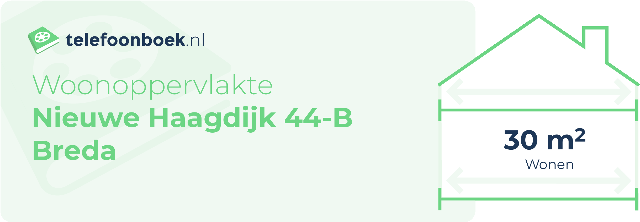 Woonoppervlakte Nieuwe Haagdijk 44-B Breda