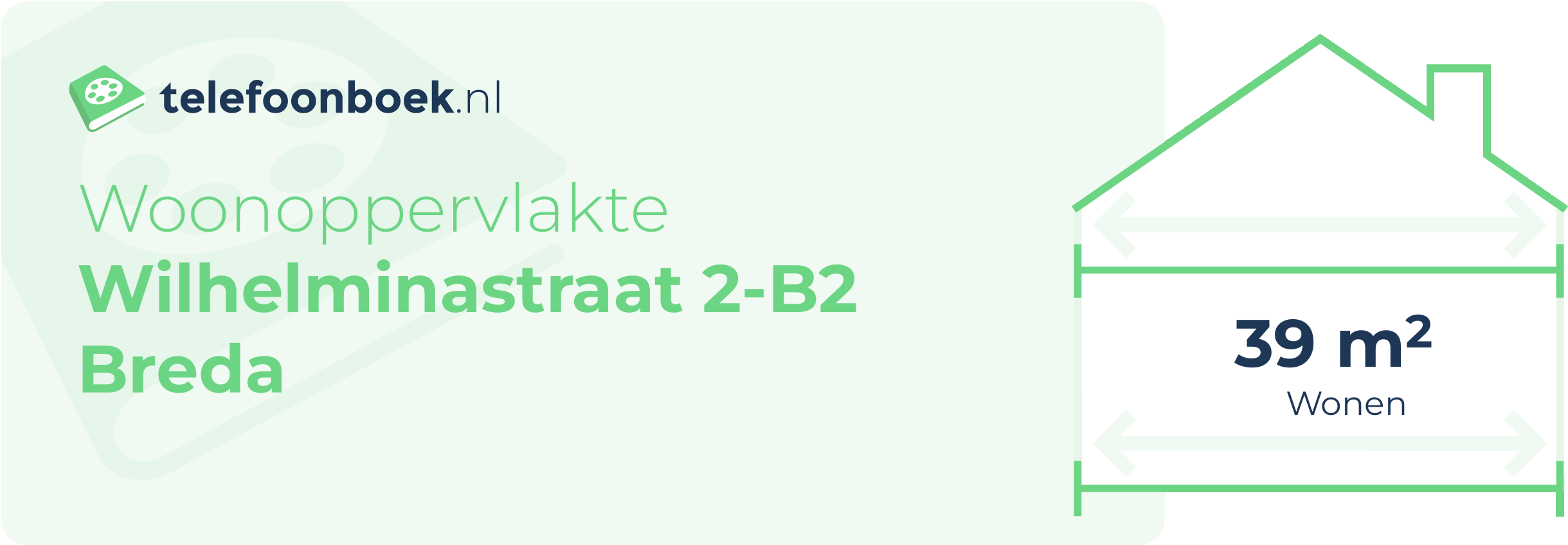 Woonoppervlakte Wilhelminastraat 2-B2 Breda