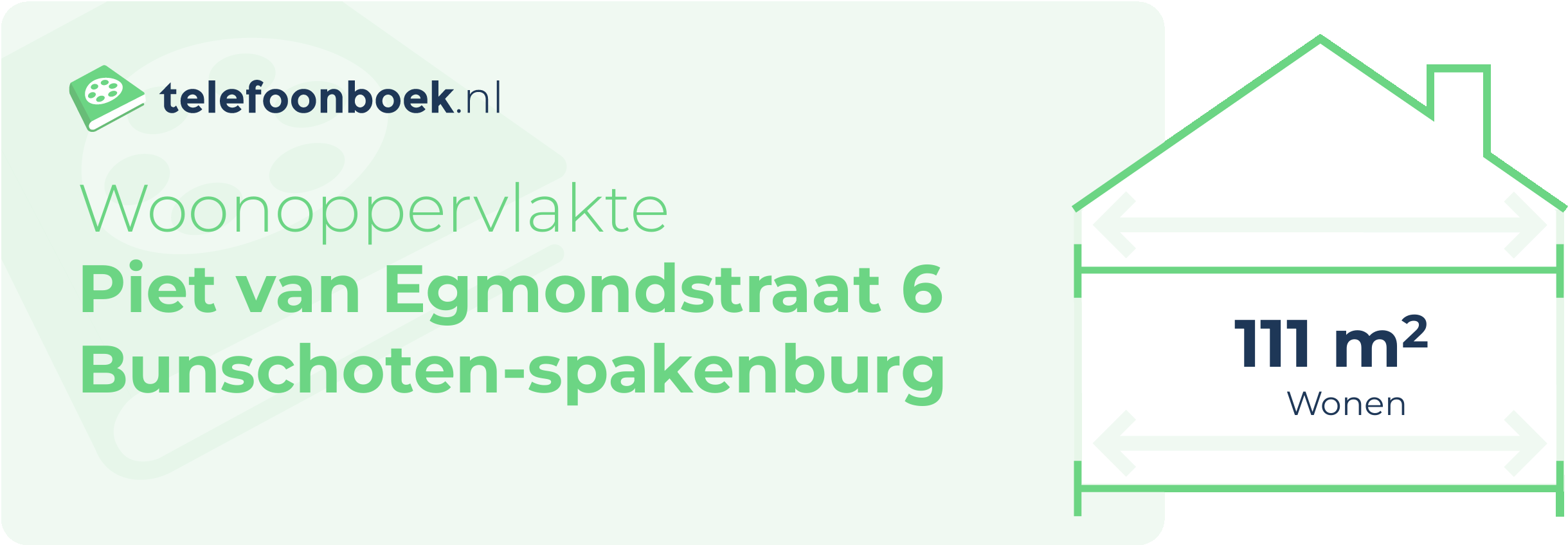 Woonoppervlakte Piet Van Egmondstraat 6 Bunschoten-Spakenburg