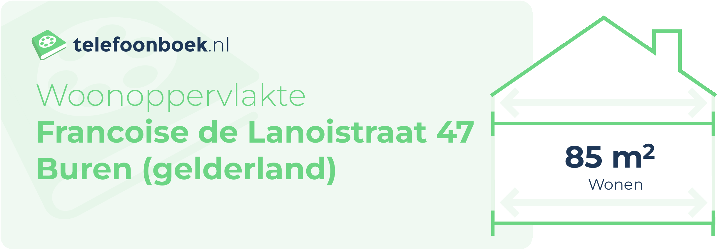 Woonoppervlakte Francoise De Lanoistraat 47 Buren (Gelderland)