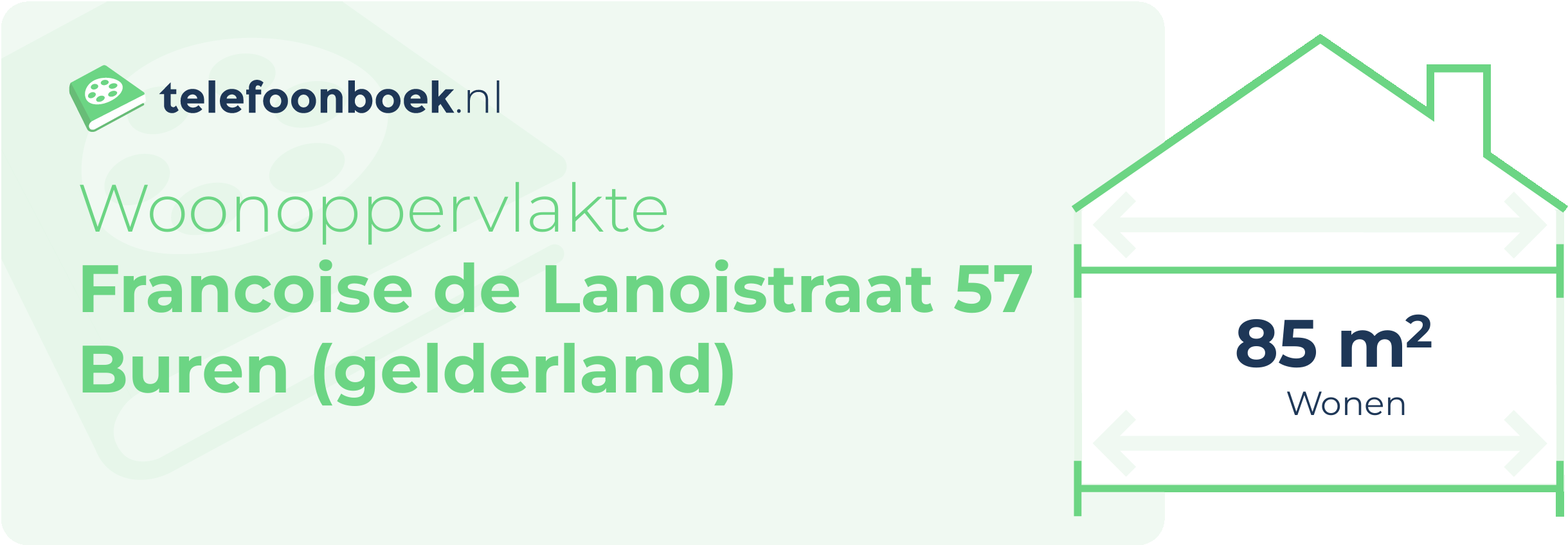 Woonoppervlakte Francoise De Lanoistraat 57 Buren (Gelderland)