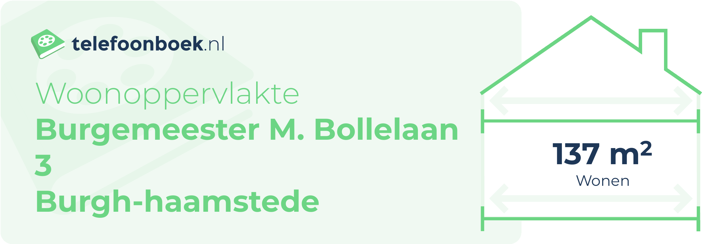 Woonoppervlakte Burgemeester M. Bollelaan 3 Burgh-Haamstede