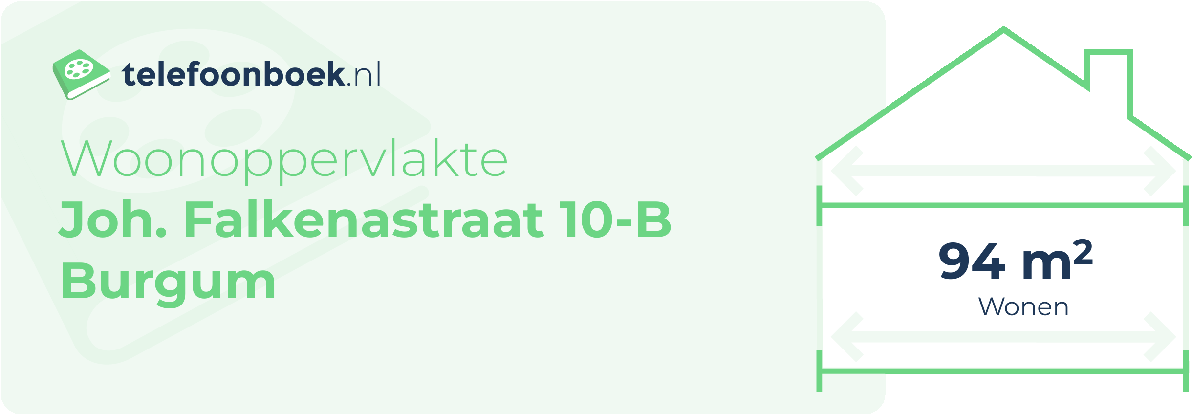 Woonoppervlakte Joh. Falkenastraat 10-B Burgum