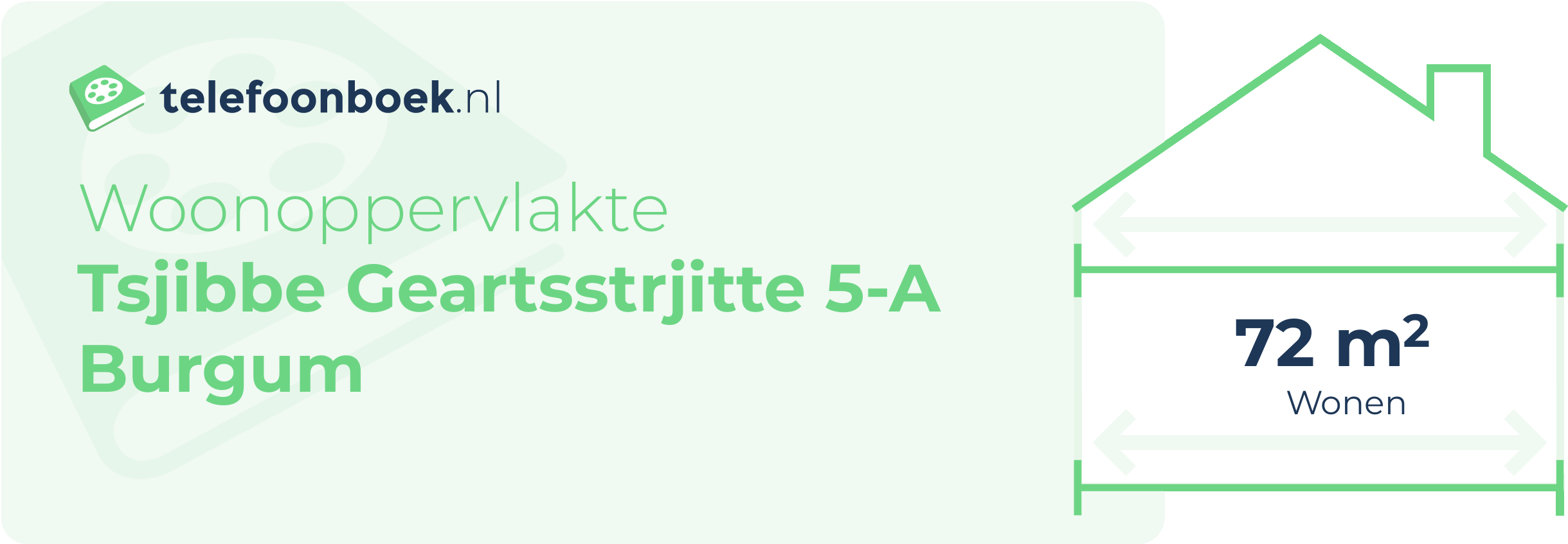 Woonoppervlakte Tsjibbe Geartsstrjitte 5-A Burgum