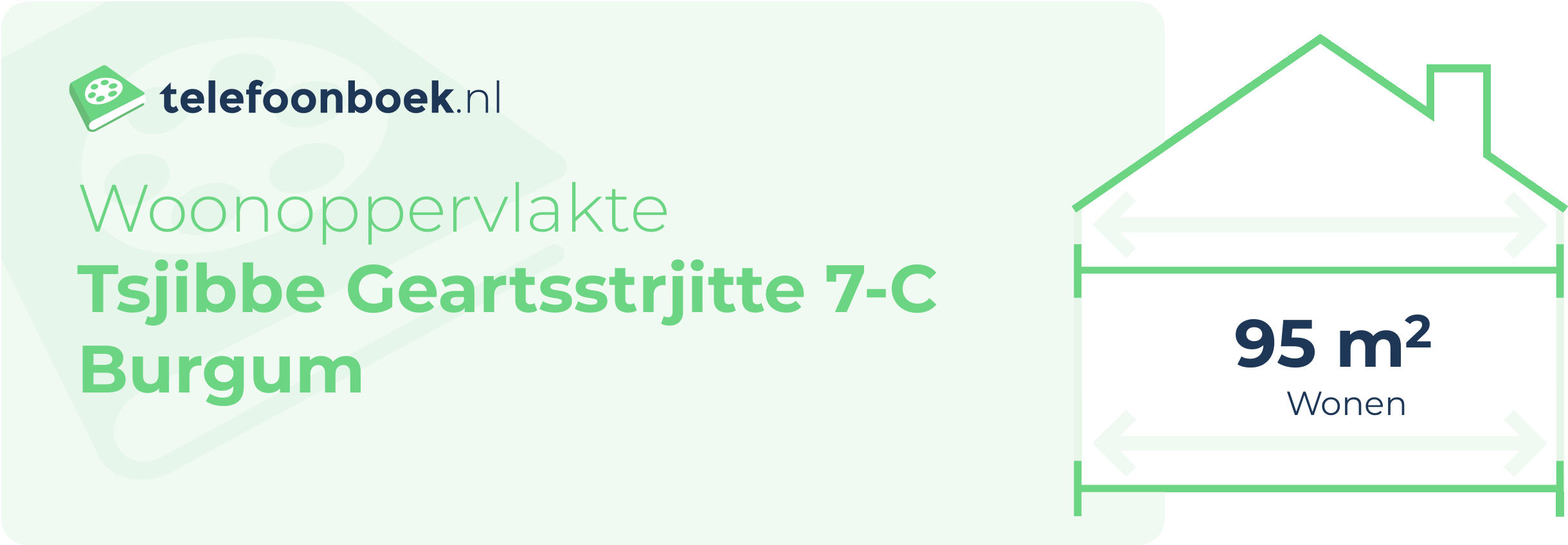 Woonoppervlakte Tsjibbe Geartsstrjitte 7-C Burgum