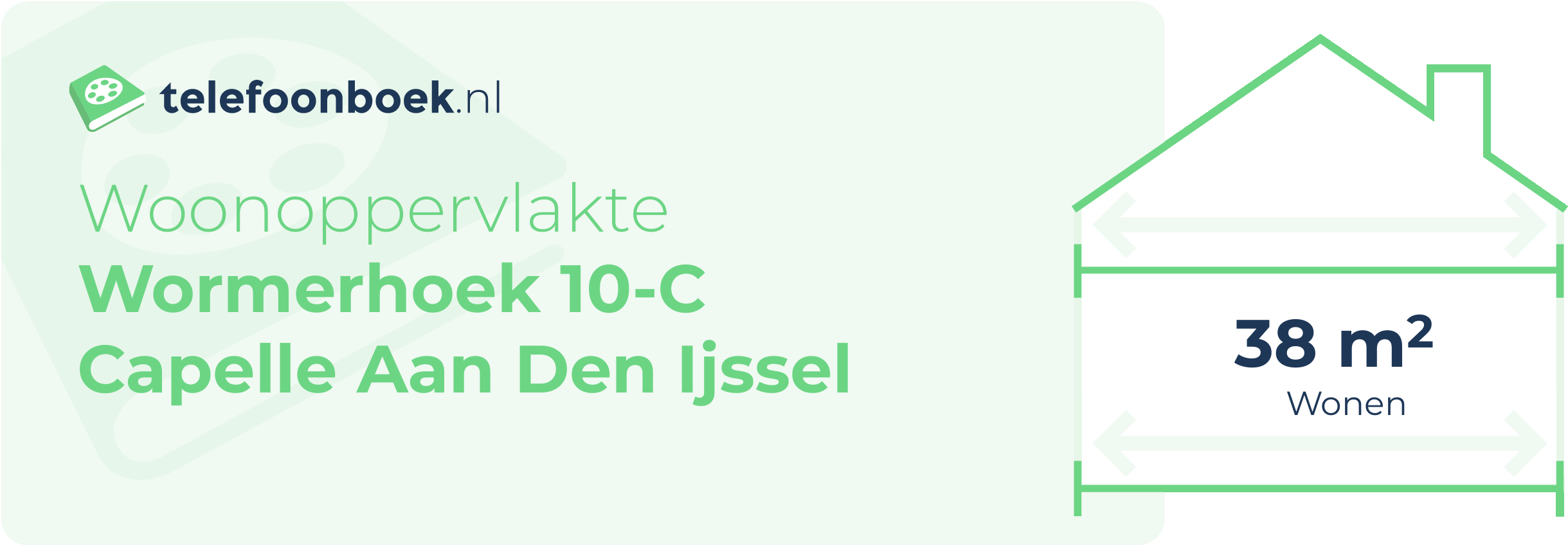 Woonoppervlakte Wormerhoek 10-C Capelle Aan Den Ijssel