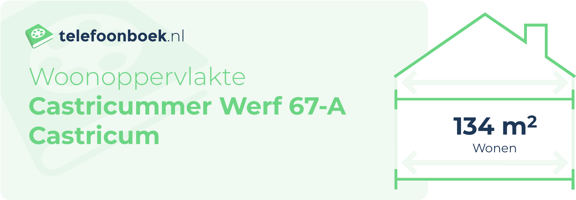 Woonoppervlakte Castricummer Werf 67-A Castricum