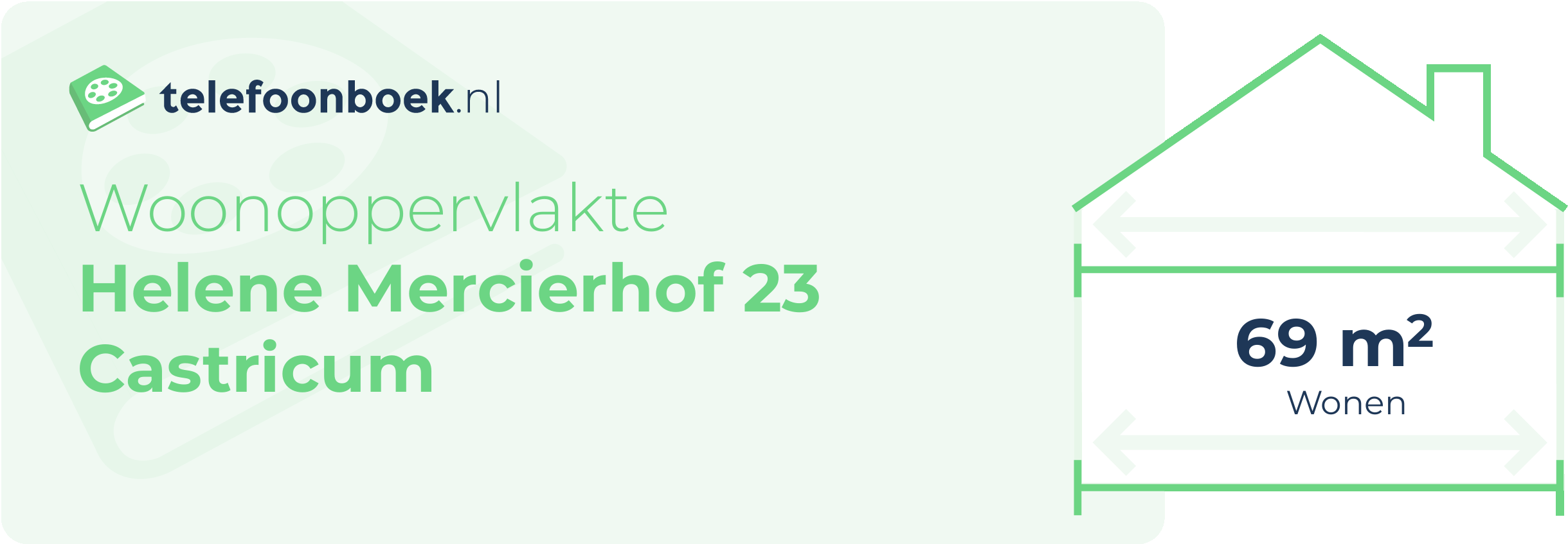 Woonoppervlakte Helene Mercierhof 23 Castricum