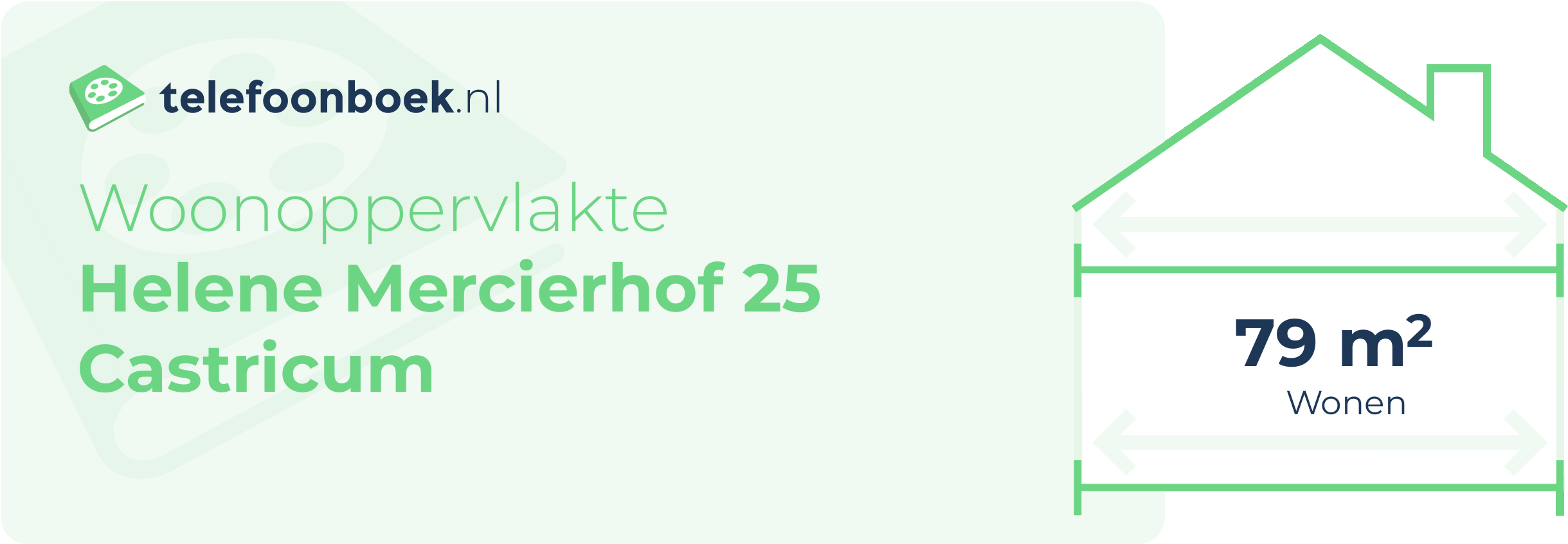 Woonoppervlakte Helene Mercierhof 25 Castricum