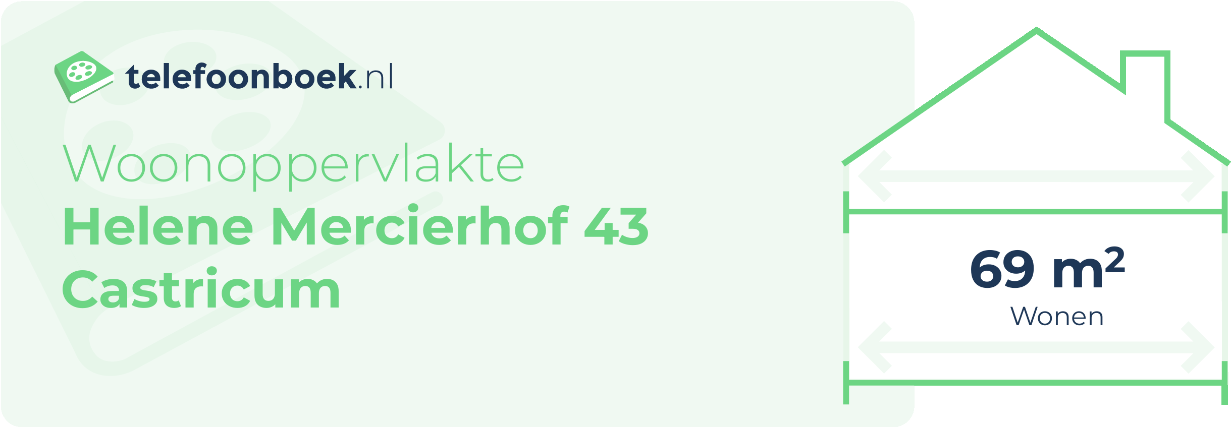 Woonoppervlakte Helene Mercierhof 43 Castricum