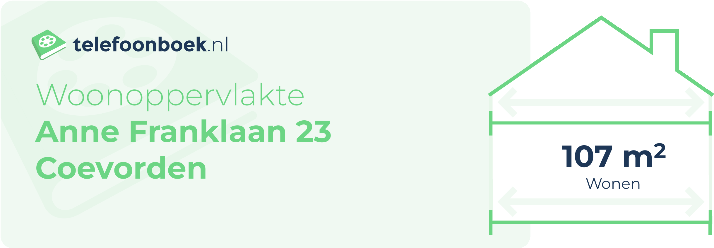 Woonoppervlakte Anne Franklaan 23 Coevorden