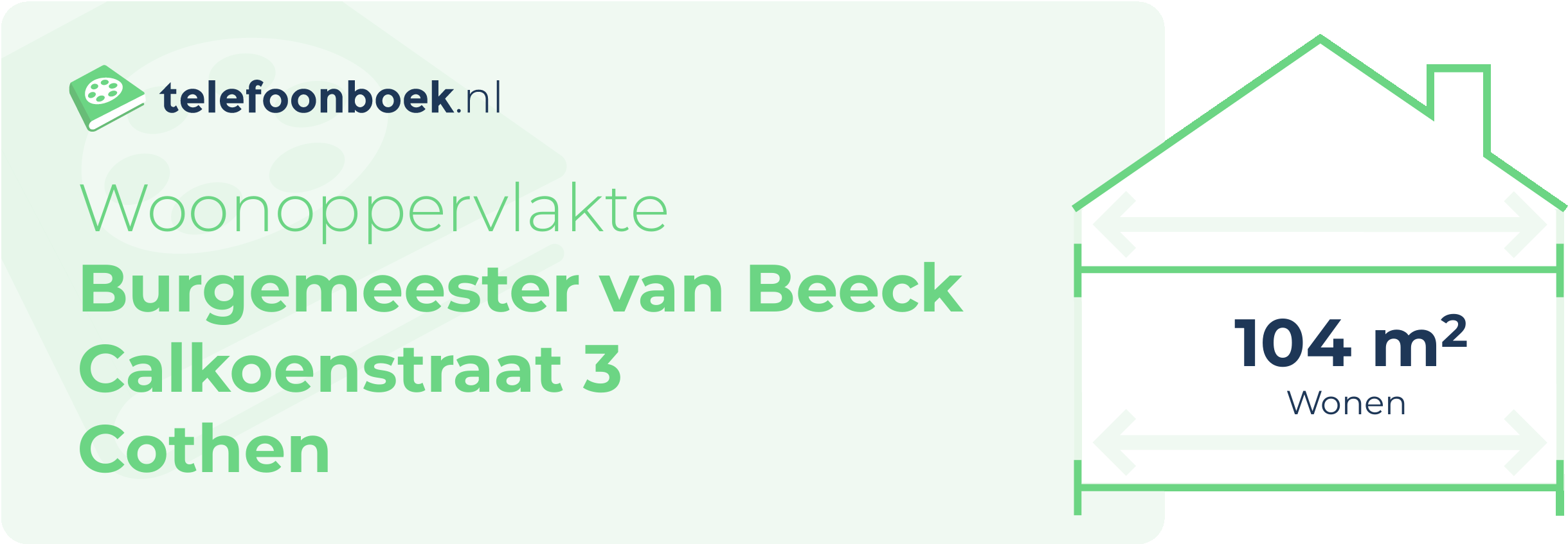 Woonoppervlakte Burgemeester Van Beeck Calkoenstraat 3 Cothen