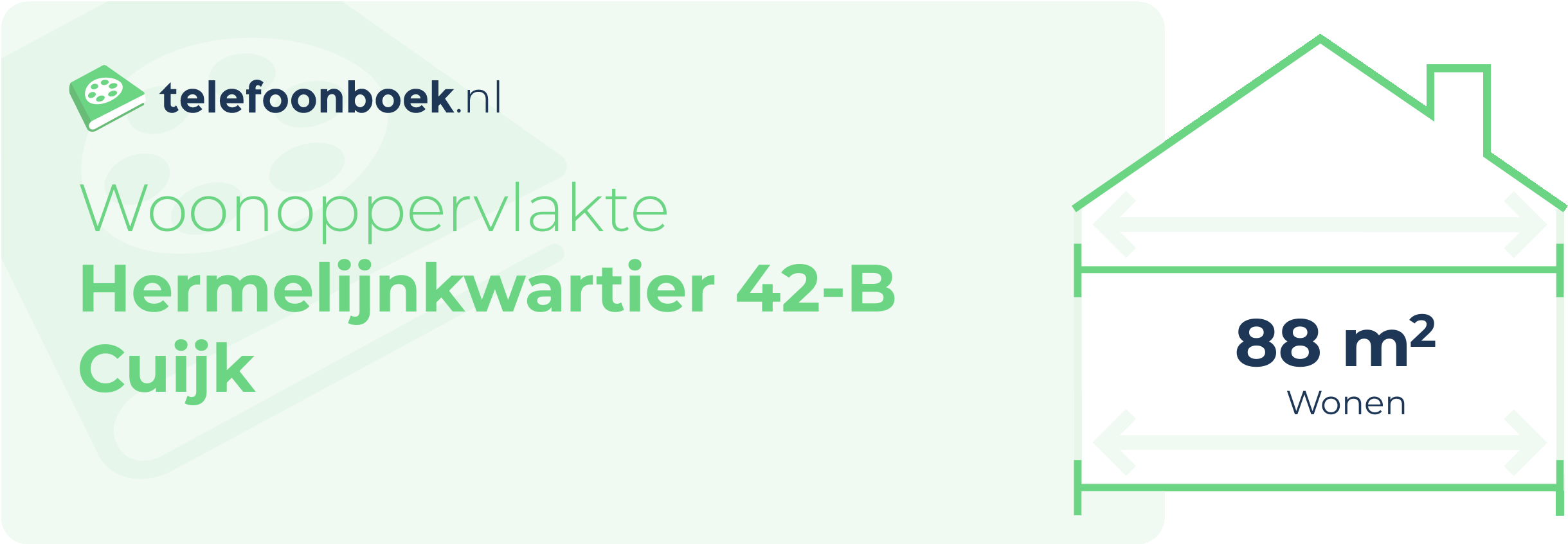 Woonoppervlakte Hermelijnkwartier 42-B Cuijk