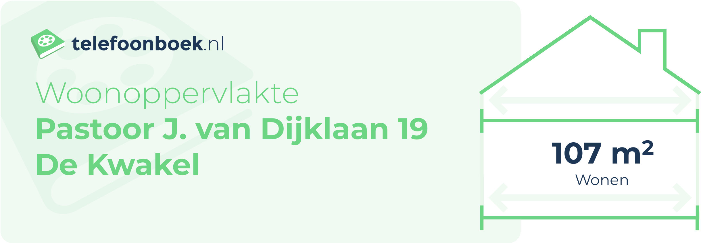 Woonoppervlakte Pastoor J. Van Dijklaan 19 De Kwakel