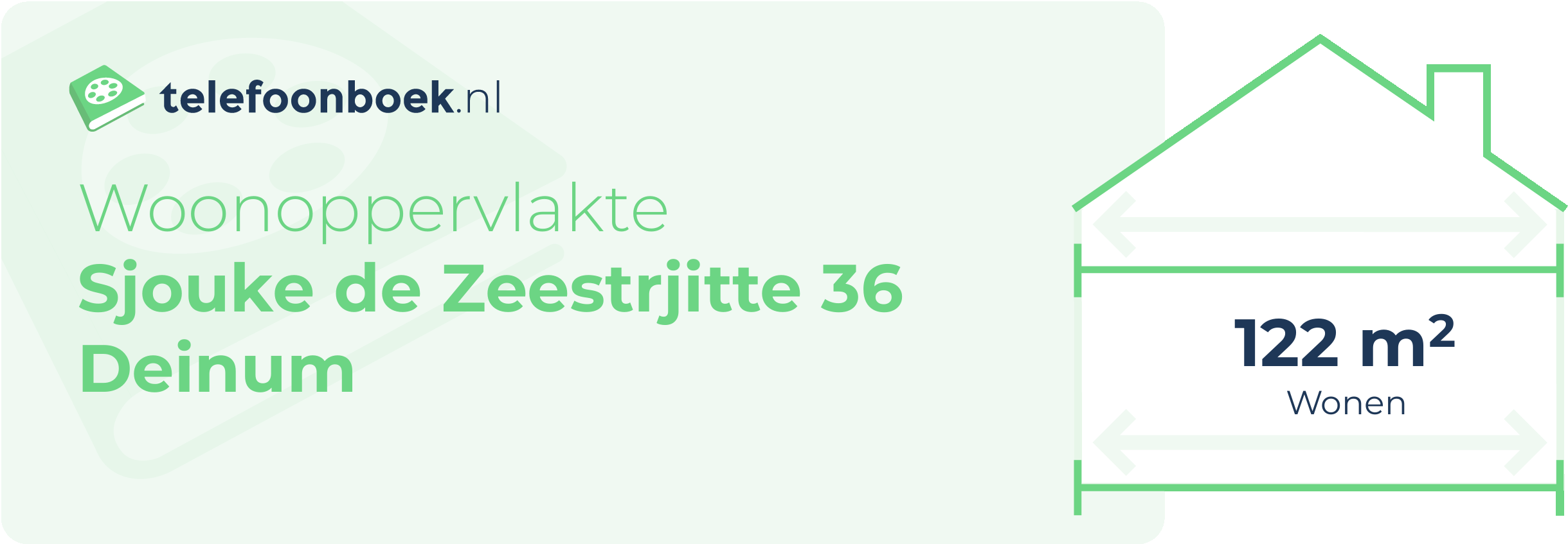 Woonoppervlakte Sjouke De Zeestrjitte 36 Deinum