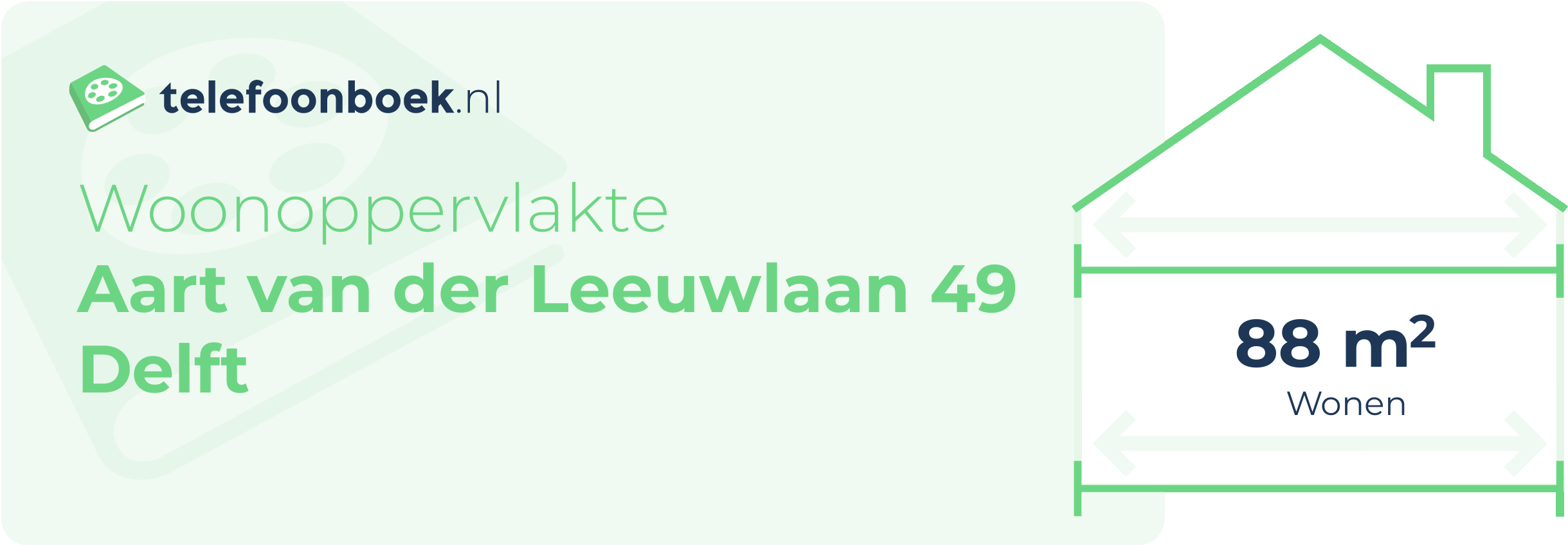 Woonoppervlakte Aart Van Der Leeuwlaan 49 Delft