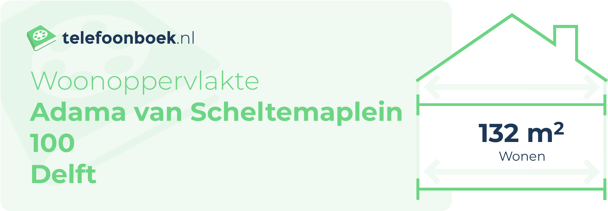 Woonoppervlakte Adama Van Scheltemaplein 100 Delft