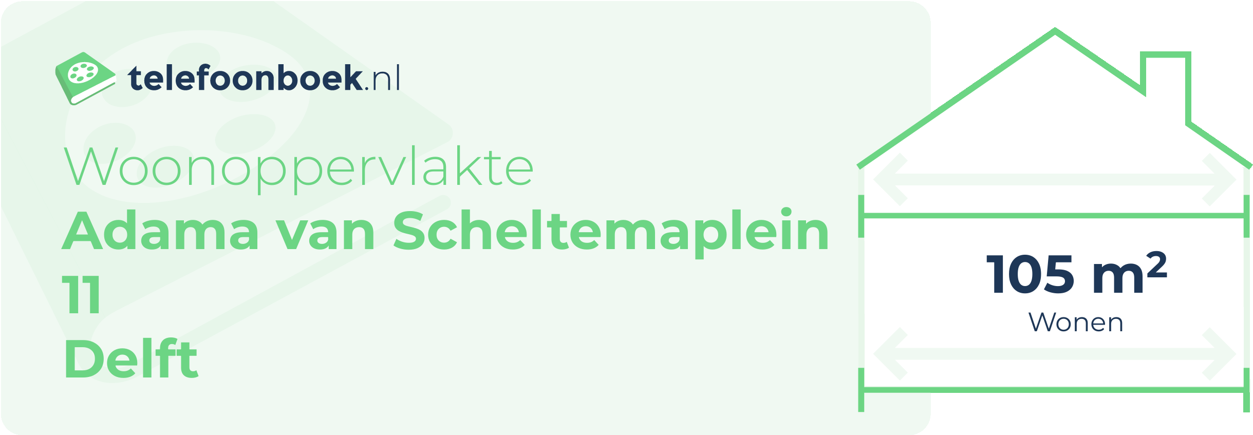 Woonoppervlakte Adama Van Scheltemaplein 11 Delft