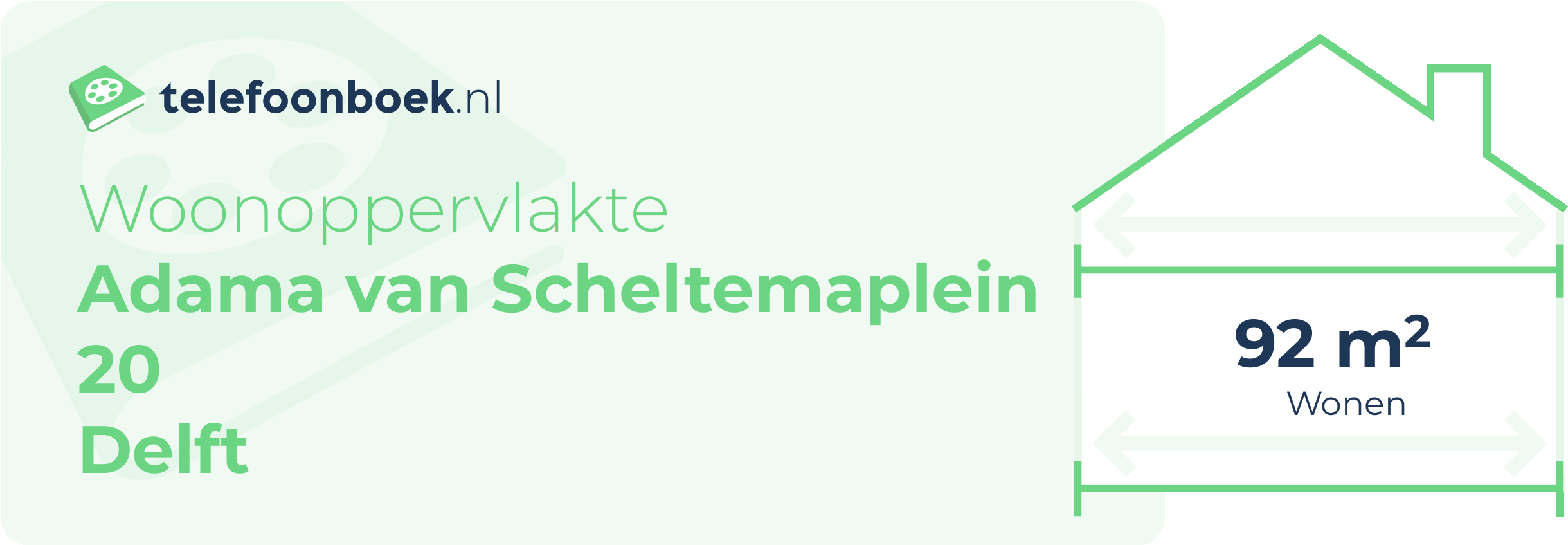 Woonoppervlakte Adama Van Scheltemaplein 20 Delft