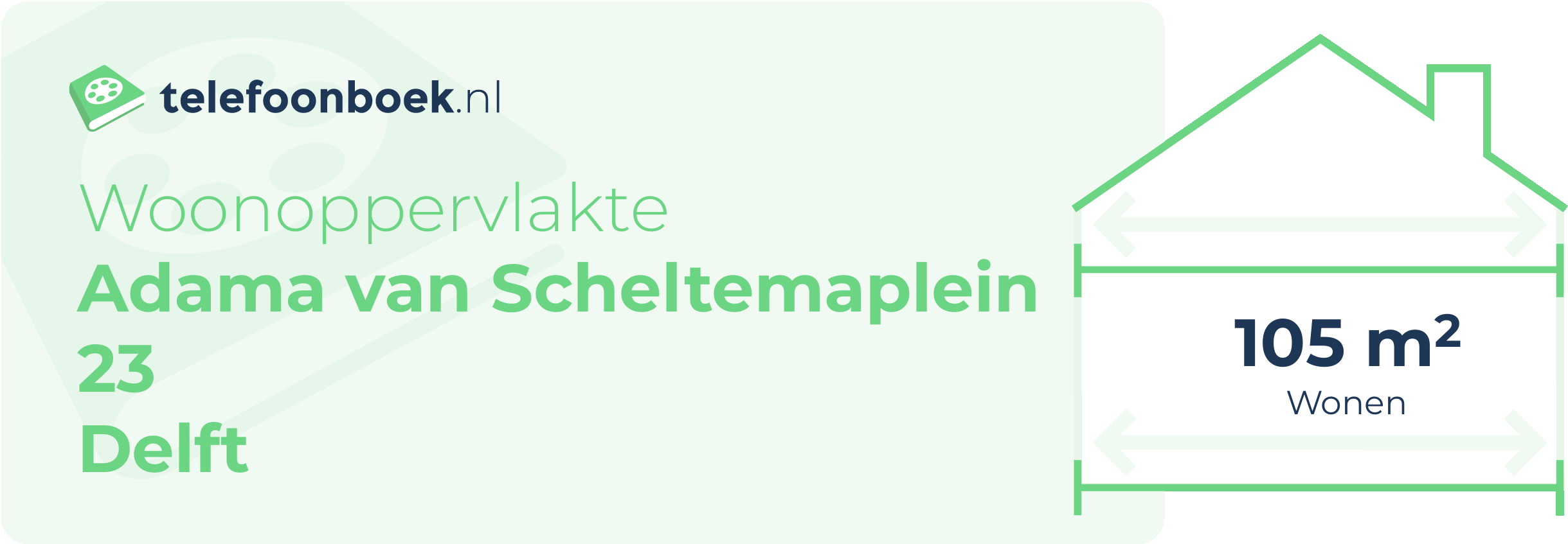 Woonoppervlakte Adama Van Scheltemaplein 23 Delft