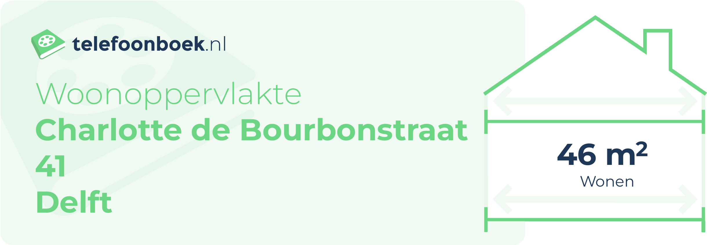 Woonoppervlakte Charlotte De Bourbonstraat 41 Delft