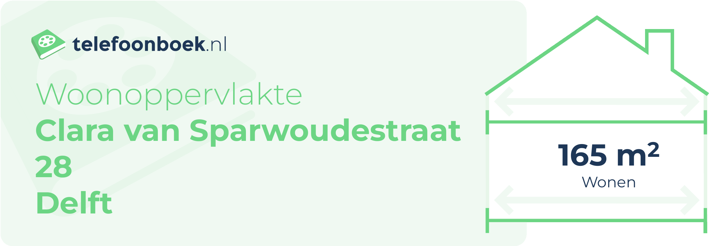 Woonoppervlakte Clara Van Sparwoudestraat 28 Delft