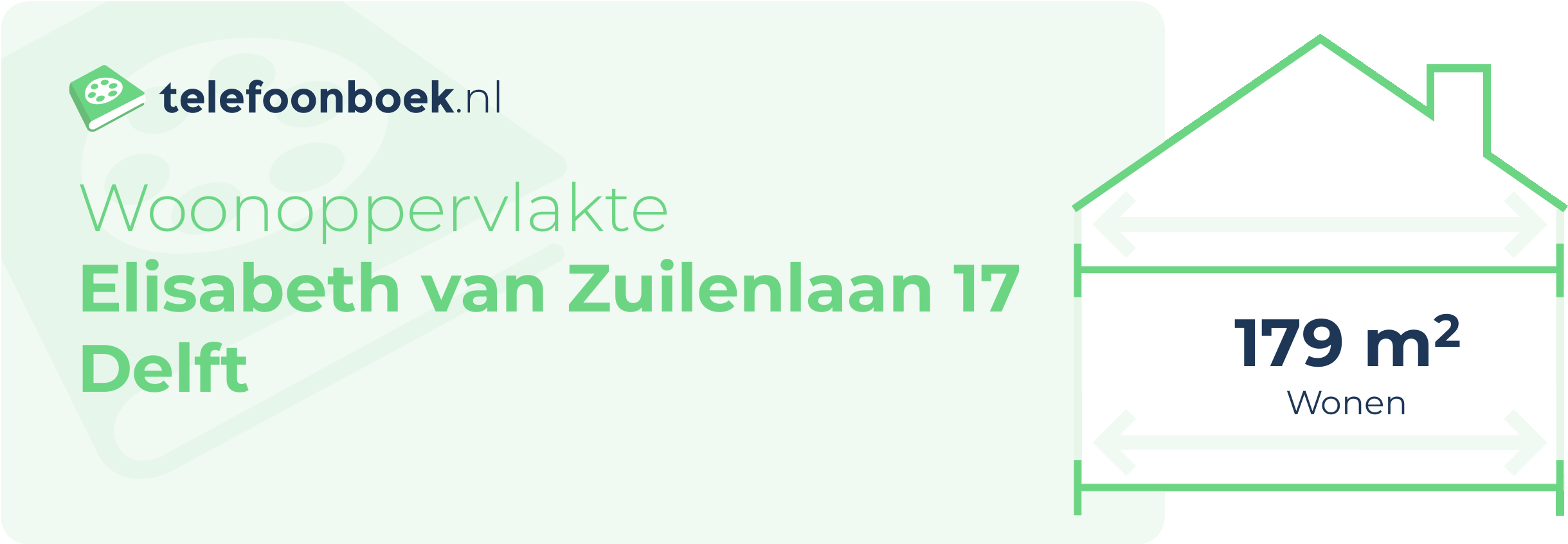 Woonoppervlakte Elisabeth Van Zuilenlaan 17 Delft