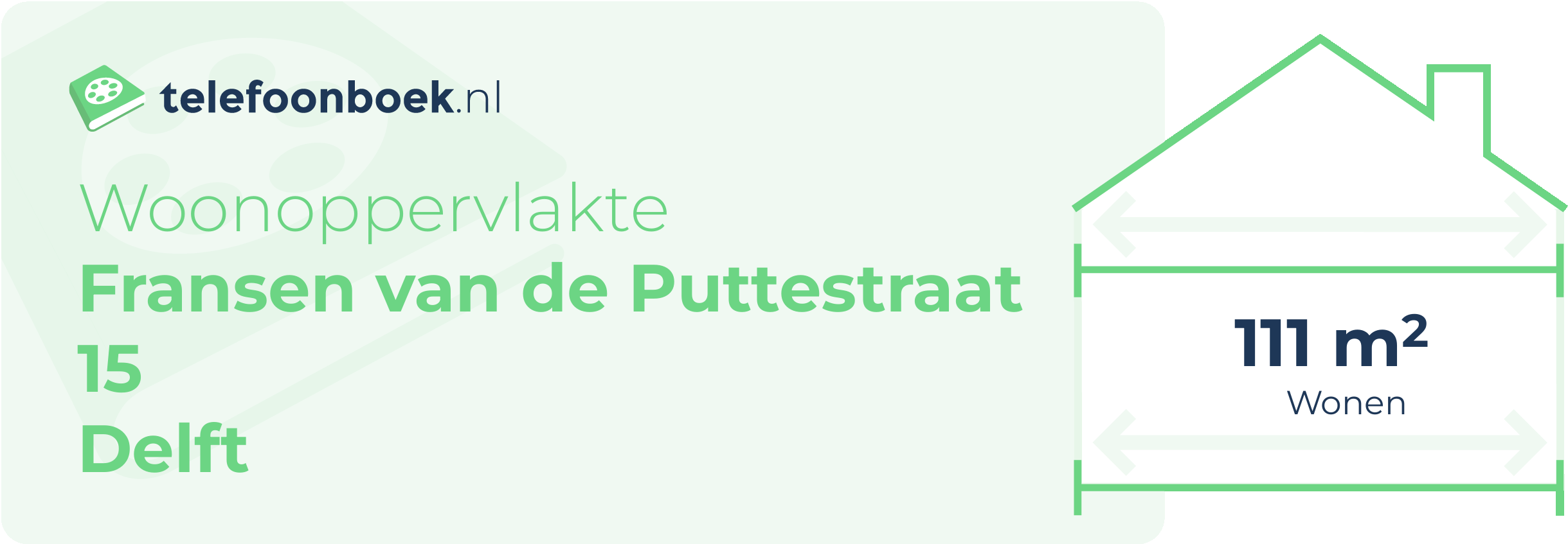 Woonoppervlakte Fransen Van De Puttestraat 15 Delft