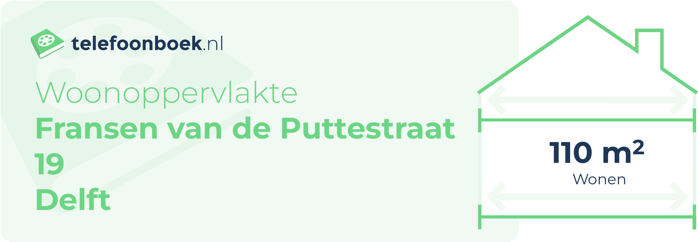 Woonoppervlakte Fransen Van De Puttestraat 19 Delft