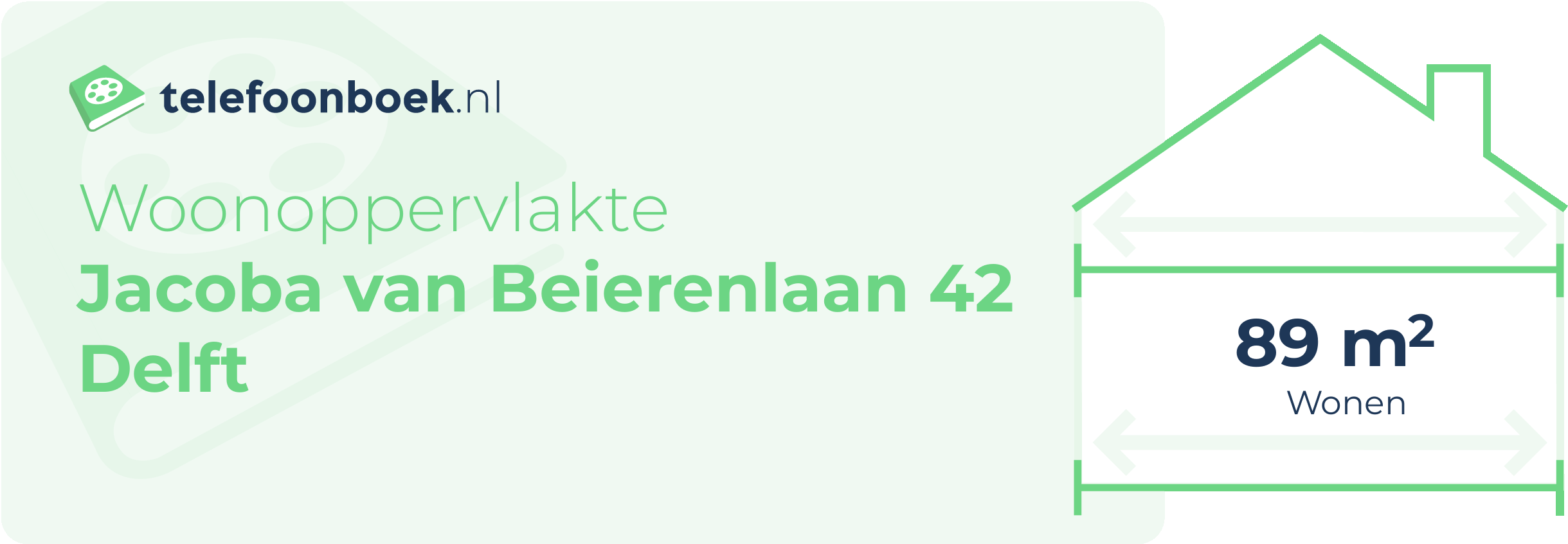 Woonoppervlakte Jacoba Van Beierenlaan 42 Delft