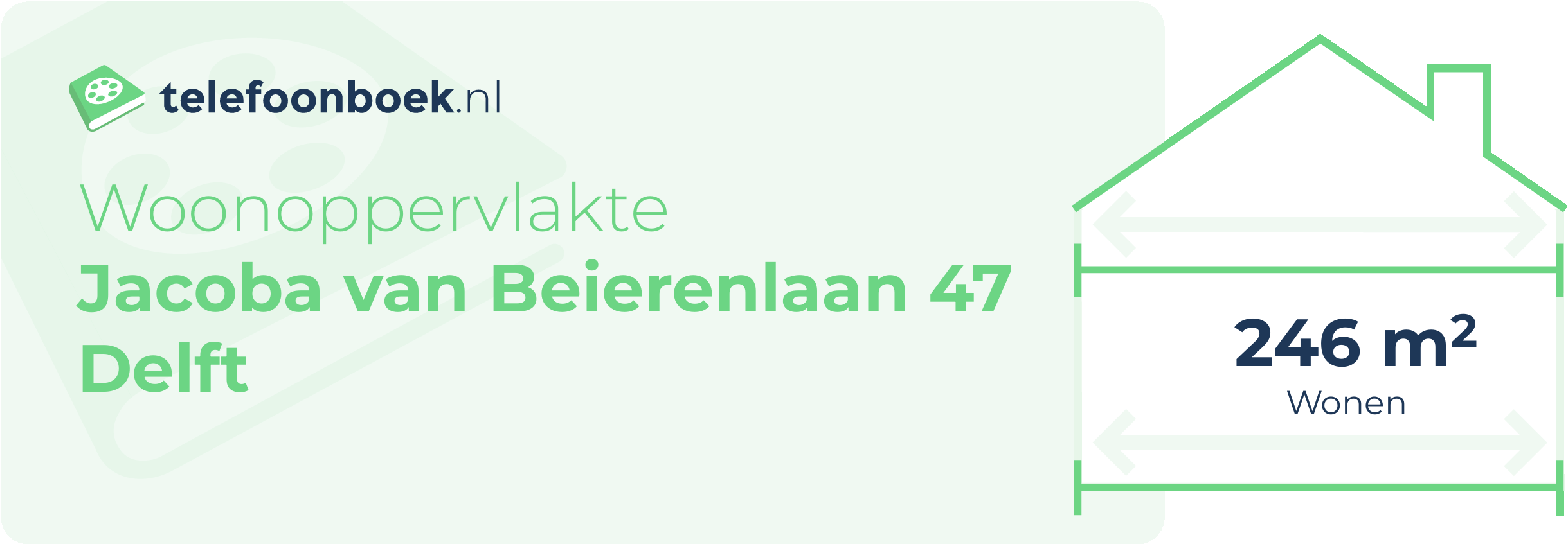 Woonoppervlakte Jacoba Van Beierenlaan 47 Delft