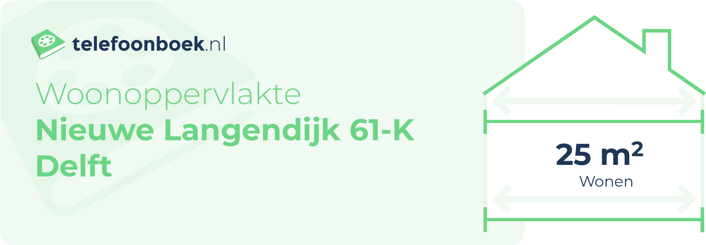 Woonoppervlakte Nieuwe Langendijk 61-K Delft