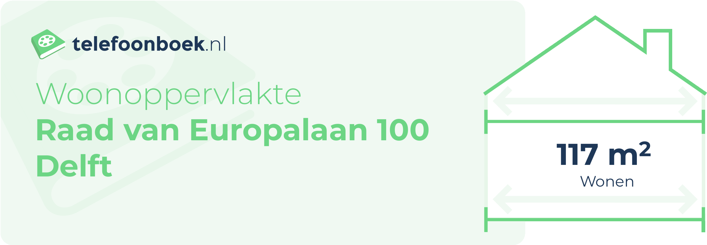 Woonoppervlakte Raad Van Europalaan 100 Delft