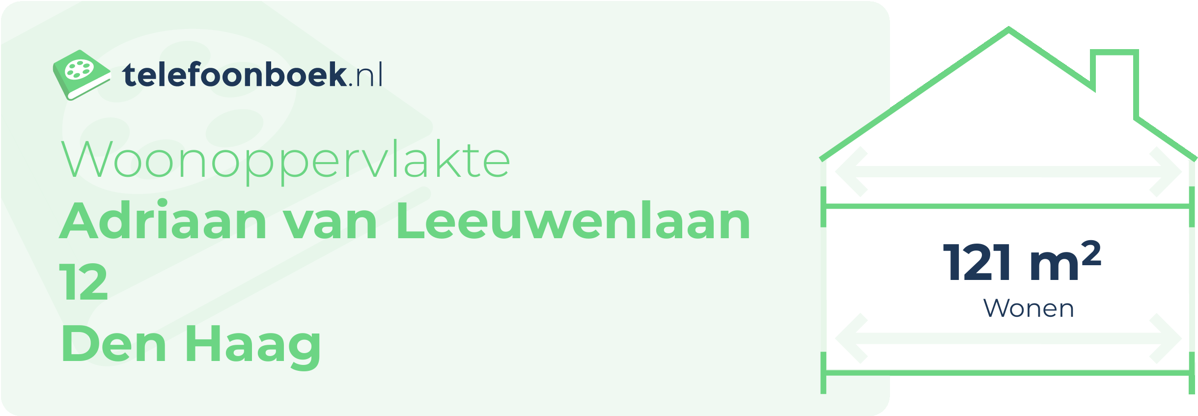 Woonoppervlakte Adriaan Van Leeuwenlaan 12 Den Haag