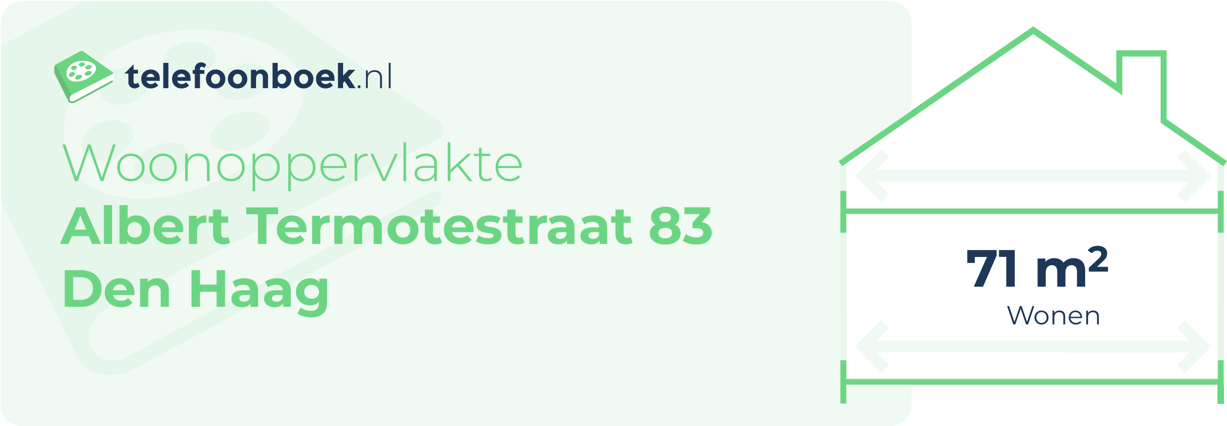 Woonoppervlakte Albert Termotestraat 83 Den Haag