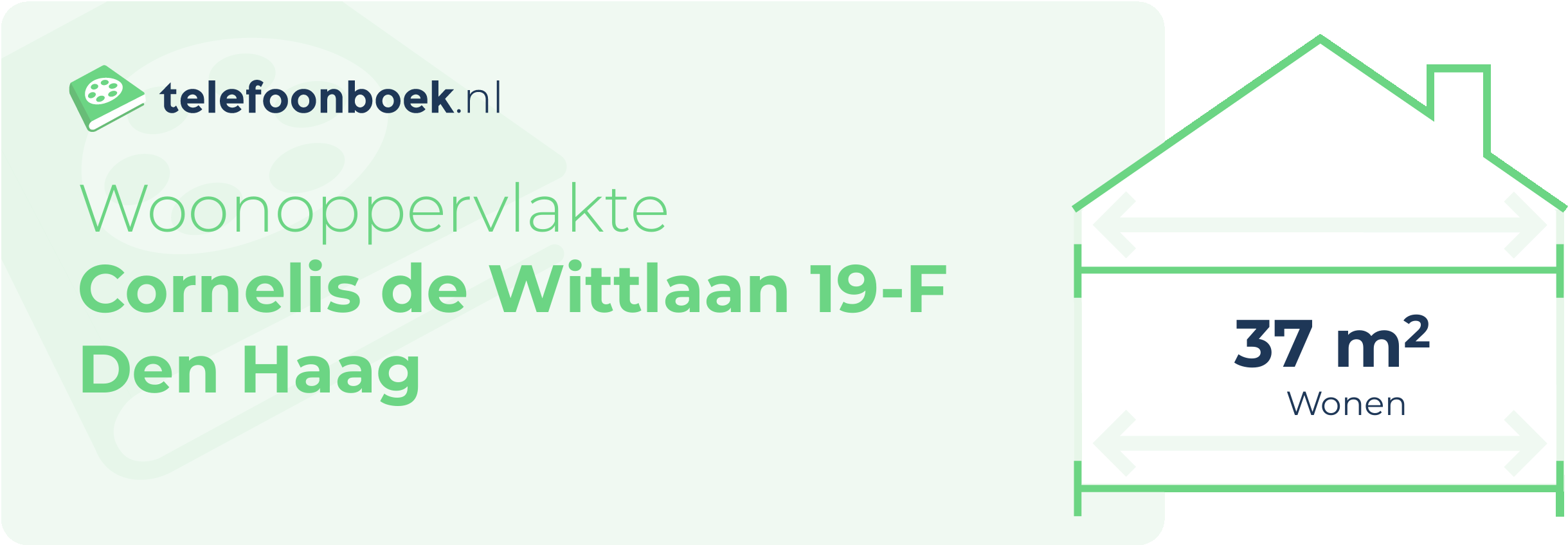 Woonoppervlakte Cornelis De Wittlaan 19-F Den Haag