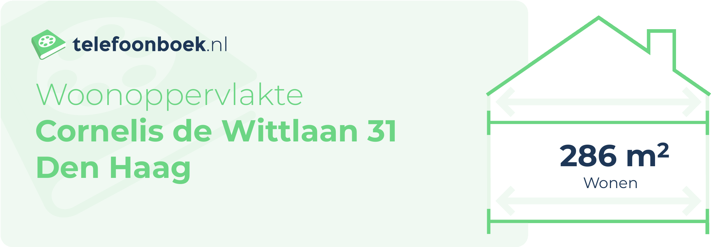 Woonoppervlakte Cornelis De Wittlaan 31 Den Haag