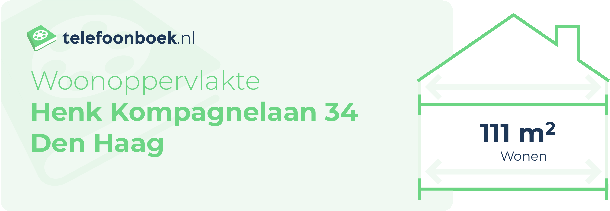 Woonoppervlakte Henk Kompagnelaan 34 Den Haag