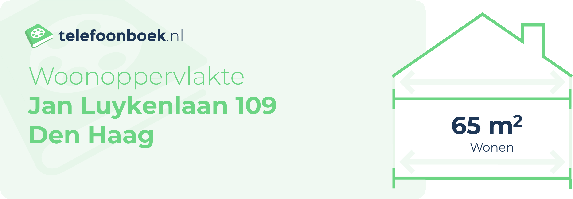 Woonoppervlakte Jan Luykenlaan 109 Den Haag