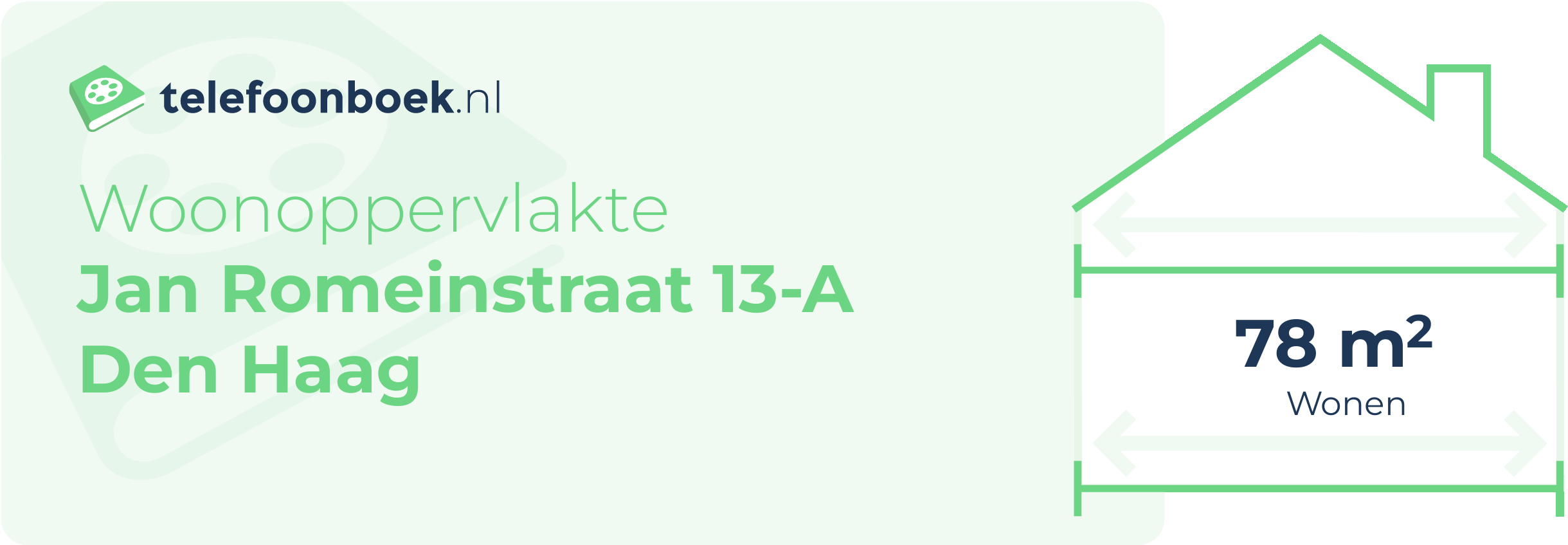 Woonoppervlakte Jan Romeinstraat 13-A Den Haag