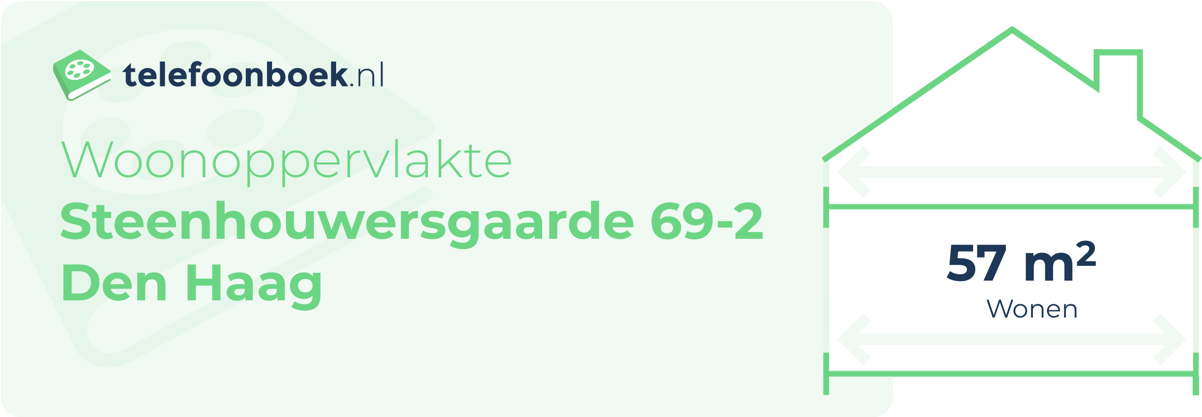 Woonoppervlakte Steenhouwersgaarde 69-2 Den Haag